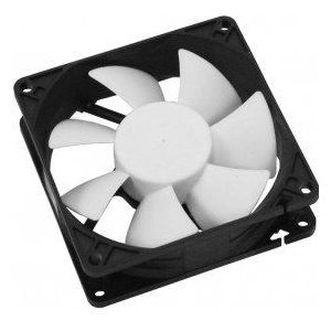 Cooltek Silent Fan 80 PC-ventilator Zwart, Wit (b x h x d) 80 x 80 x 25 mm