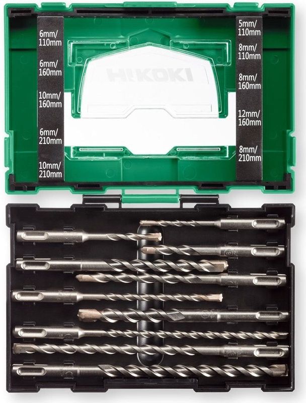 HiKOKI 10-delige SDS-PLUS borenset (BOX III) - 40030030
