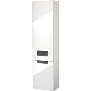 welltime Hoge kast Siena Breedte 40 cm, met hoogglanzende fronten in wit