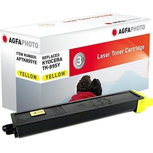 AgfaPhoto APTK895YE geschikt voor Kyocera FSC8020 Toner Geel Compatibel met TK895Y 6000 pagina's