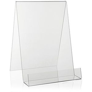 Boekendisplay van VITAdisplays® als koopwaardrager en schuine display in DIN A4 formaat in origineel transparant PLEXIGLAS®