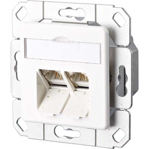 Metz Connect - e-dat design 2 Port UPk Cat.6, reinweiß 1307441102-I