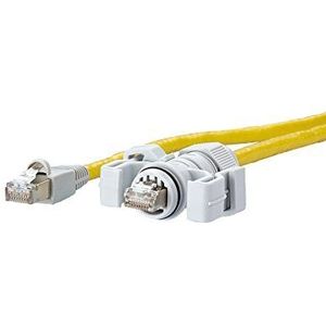 METZ CONNECT E-DAT industriële patchkabel V6, IP67 - RJ45 , 10 m - geel 141N113K100A0