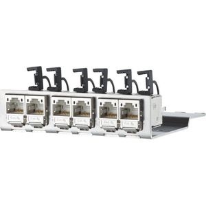 Metz Connect 130B11P2-E - IEEE 802.3af,IEEE 802.3an - 6xRJ-45 - Goud - Cat6a - 26/7 - Wit (130B11P, Server accessoires, Zilver