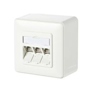 BTR 130B11D30002-E dataslot C6Amodule 3 poorten 180°M opbouw, zuiver wit