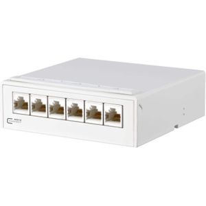 Metz Connect AP verdeler 6Port C6A 6xRJ45 rws TN EDATC6A-6AP-r, Server accessoires, Wit