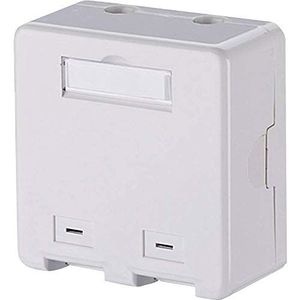Metz Connect - Netwerkaansluitdoos - 2-Poorts - Wit - Onbevolkt