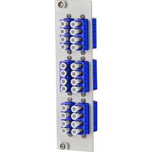 Metz Connect OpDAT REGpro24 voorpaneel 6xQ-LC blauw 15024A7106-E, Server accessoires, Grijs