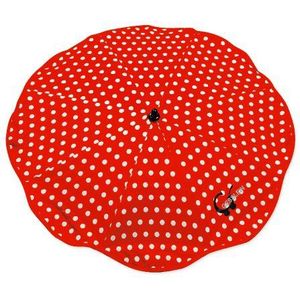Gesslein Design 330 parasol met universele houder voor kinderwagen, motief rode en natuurlijke punten
