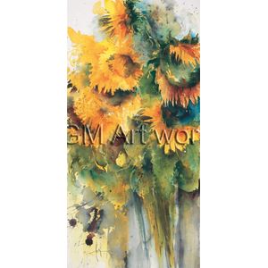 Kunstdruk Ekkehard Hofmann - Sonnenblumen 50x100cm