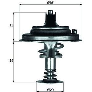 Thermostaat, koelvloeistof MAHLE TX 26 80D1