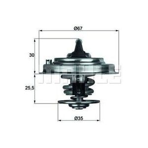 Thermostaat, koelvloeistof MAHLE TX 30 87D