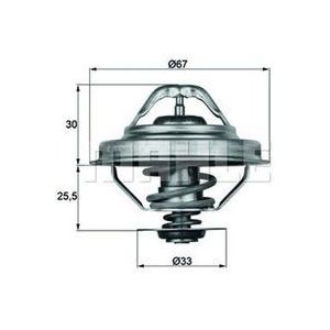 Thermostaat, koelvloeistof MAHLE TX 28 88D