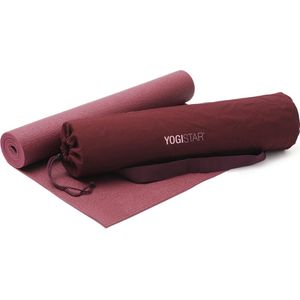 Yoga-Set Starter Edition (Yoga mat + yoga zak) bordeaux Fitnessmat YOGISTAR