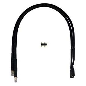 Alphacool 15361 Aurora 5mm Twin LED RGB 30cm - zwart sleevt modding LED's