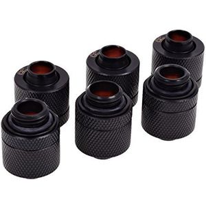 Alphacool 17387 HF 13/10 Compression Fitting G1/4 - Deep Black Sixpack WaterCooling Raccoring