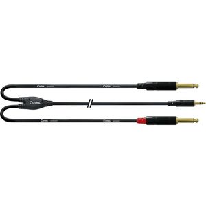 CORDIAL Stereo mini jack audio kabel - 2 x 90 cm mono jack