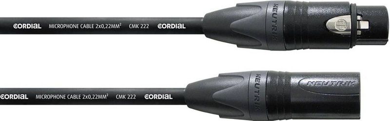 Cordial CPM 1,5 FM XLR Verbindingskabel [1x XLR-bus - 1x XLR-stekker] 1.50 m Zwart