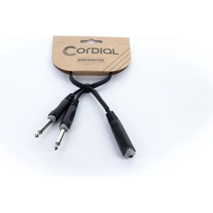 Cordial EY 0,3 GPP XLR Y-adapter [1x Jackplug female 6,3 mm (mono) - 2x Jackplug male 6,3 mm (mono)]