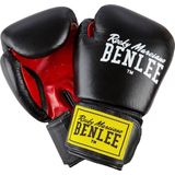BENLEE Rocky Marciano bokshandschoenen, leer, maat M, 12 oz, zwart/rood