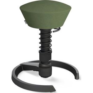 Aeris Swopper Comfort - Ergonomische bureaustoel - gliders - groene zitting - zwart frame - zwarte veer  - microvezel