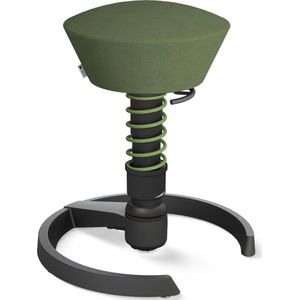 Aeris Swopper Comfort - Ergonomische bureaustoel - gliders- zwart frame - groene veer - groene zitting