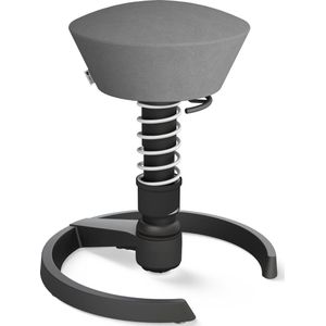 Aeris Swopper Comfort - Ergonomische bureaustoel - gliders - zwart frame - witte veer - bekleding grijs - microvezel