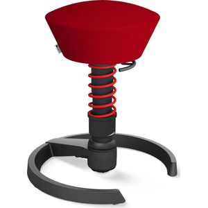 Aeris Swopper Comfort - Ergonomische bureaustoel - gliders - rode bekleding - microvezel - zwart frame - rode veer -