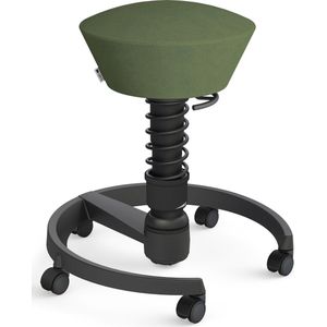 Aeris Swopper Comfort - Ergonomische bureaustoel - harde wielen - zwart frame - zwarte veer - bekleding groen microvezel