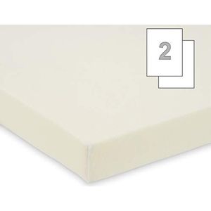 FabiMax 3553 Jersey Beddengoed voor wieg en kinderwagen, 45 x 85 cm, crème