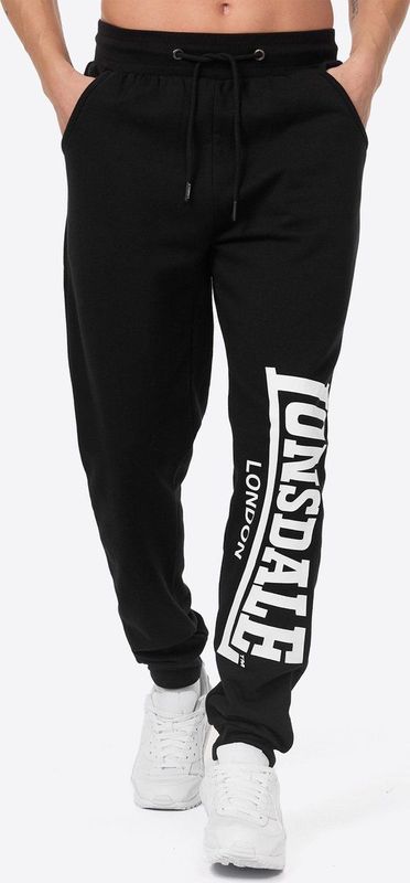 Lonsdale - Logo Large - Sportbroek - Zwart - 100% Gekamd Katoen