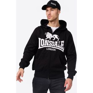 Lonsdale - Sweatjack - Capuchon - Zwart - 100% Katoen