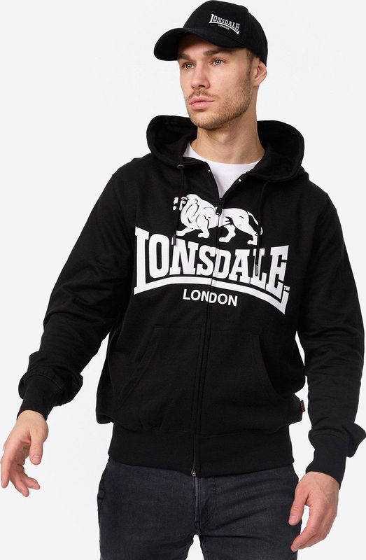 Lonsdale - Sweatjack - Zwart - 100% Gekamd Katoen