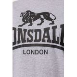 Lonsdale London - T-shirt - Logo - Grijs - 95% Katoen, 5% Viscose
