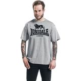 Lonsdale London - T-shirt - Logo - Grijs - 95% Katoen, 5% Viscose
