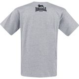 Lonsdale London - T-shirt - Logo - Grijs - 95% Katoen, 5% Viscose