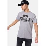 Lonsdale London - T-shirt - Logo - Grijs - 95% Katoen, 5% Viscose