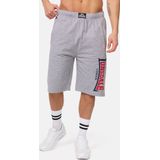 Lonsdale - Logo Jam - Korte Sportbroek - Grijs - 100% Gekamd Katoen