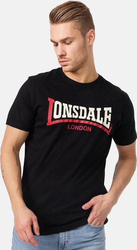 Lonsdale - T-Shirt Two Tone - Zwart - Normale Passform