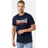 LONSDALE Shirt  blauw / kersrood / wit
