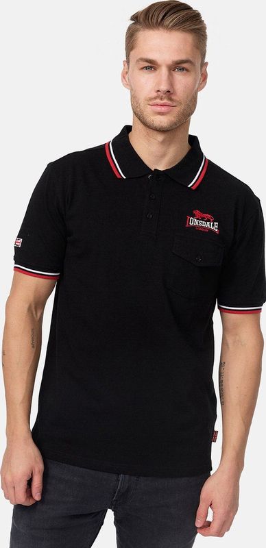 Lonsdale - Lynton - Poloshirt - Zwart - Smalle Pasvorm