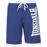 Navy/White Badshorts - Logoprint - Mesh Binnenbroek - Elastische Band