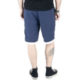 Navy/White Badshorts - Logoprint - Mesh Binnenbroek - Elastische Band