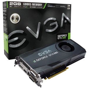 EVGA 02G-P4-2680-KR grafische kaart (PCI-e, 2GB GDDR5-geheugen, NVIDIA GTX 680, DVI, 1 GPU)