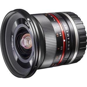 Walimex pro 20155 12mm f1:2,0 groothoeklens voor Sony E Mount, krachtige cameralens voor A5000 A5100 A6000 A6300 A6500 Nex, zwart