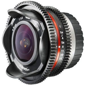 Walimex Pro 7,5/3,5 Fish-Eye lens voor micro 4/3 UMC-gehard glas, Video., zwart