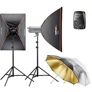 Walimex Pro VC Excellence Studiokit Classic 6.5 met 1x 500W Studio Flash en 1x 500W Studio Flash