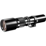 Walimex 12728 500 mm 1:8,0 DSLR-lens voor Nikon F bajonet zwart (handmatige focus, voor full-size sensor berekend, filterdiameter 67 mm, met uittrekbare tegenlichtkap)
