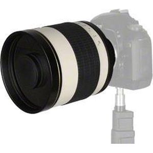 Walimex Pro 800 mm 1:8,0 DSLR-spiegellens voor T2 lens bajonet wit (voor full-frame sensorberekend, filterdiameter incl. beschermdeksel)