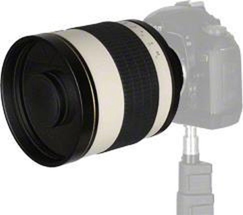 Walimex Pro 15554 800 mm 1:8,0 DSLR-spiegellens voor Pentax K objectiefbajonet wit (voor full-frame sensor, filterdiameter incl. beschermdeksel)